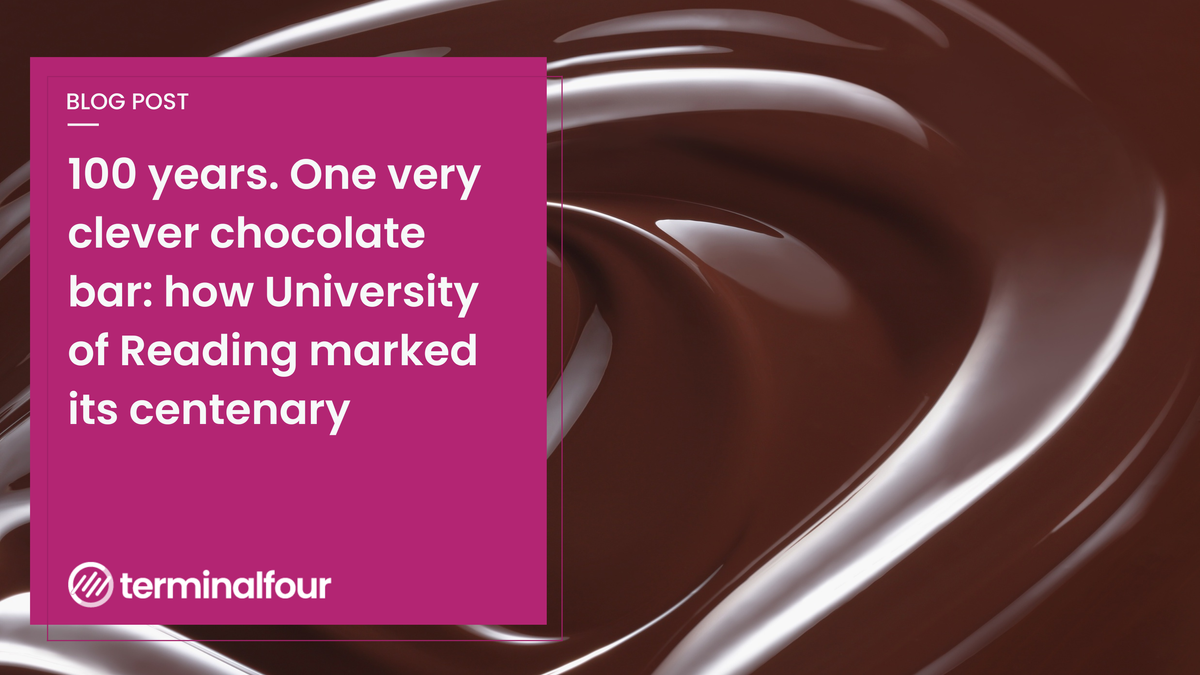 University centenaries invite institutions to look backwards. The University of Reading looked at what a hundred years of accumulated expertise could actually produce &mdash; and the answer turned out to be a chocolate bar. It's a better lesson in anniversary communications than it might sound...yum!