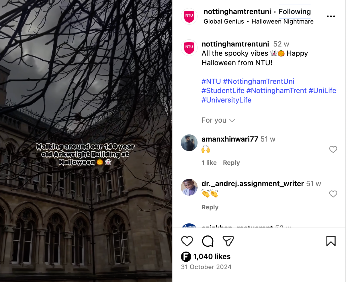 Marketing Halloween at higher education-