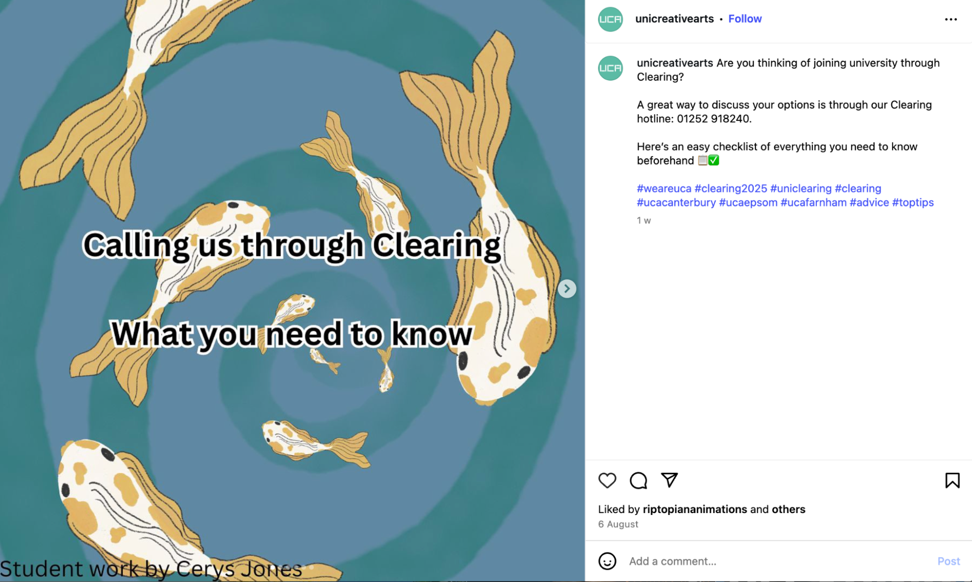 higher education clearing 2026 examples